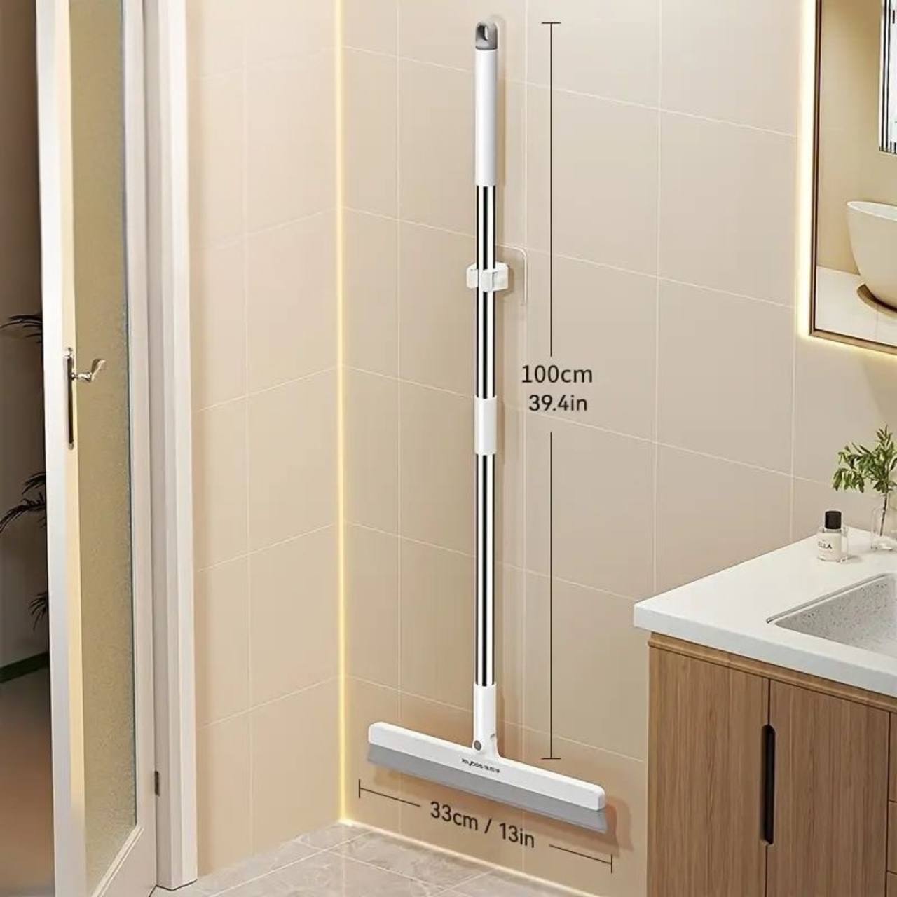 باك التنظيف المثالي  : فرشاة  الحمام بسيليكون و ممسحة أرضية الذكية